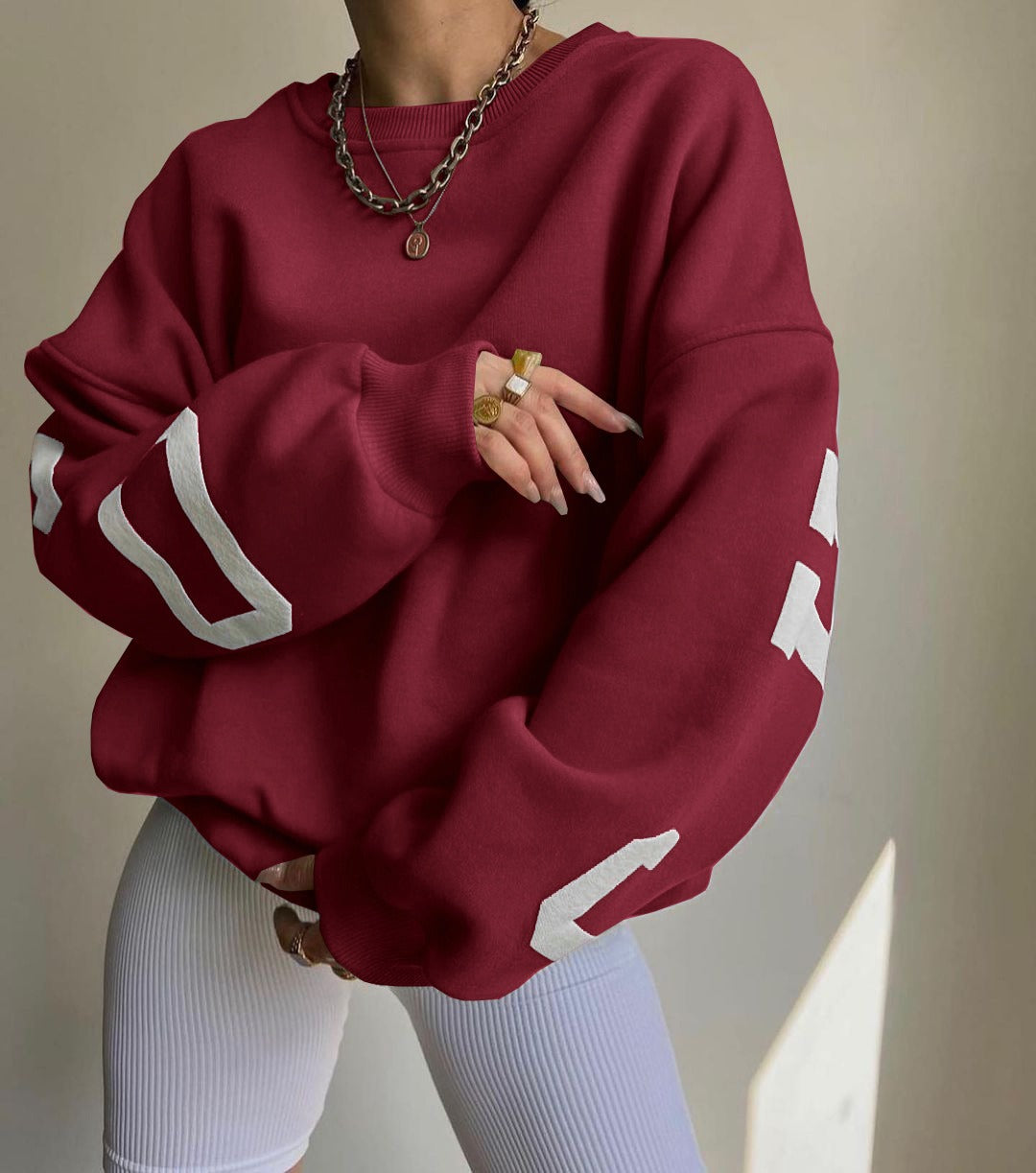 3D C H I C A G O Printed Fashion Fleece Long Sleeve Loose Hoodie