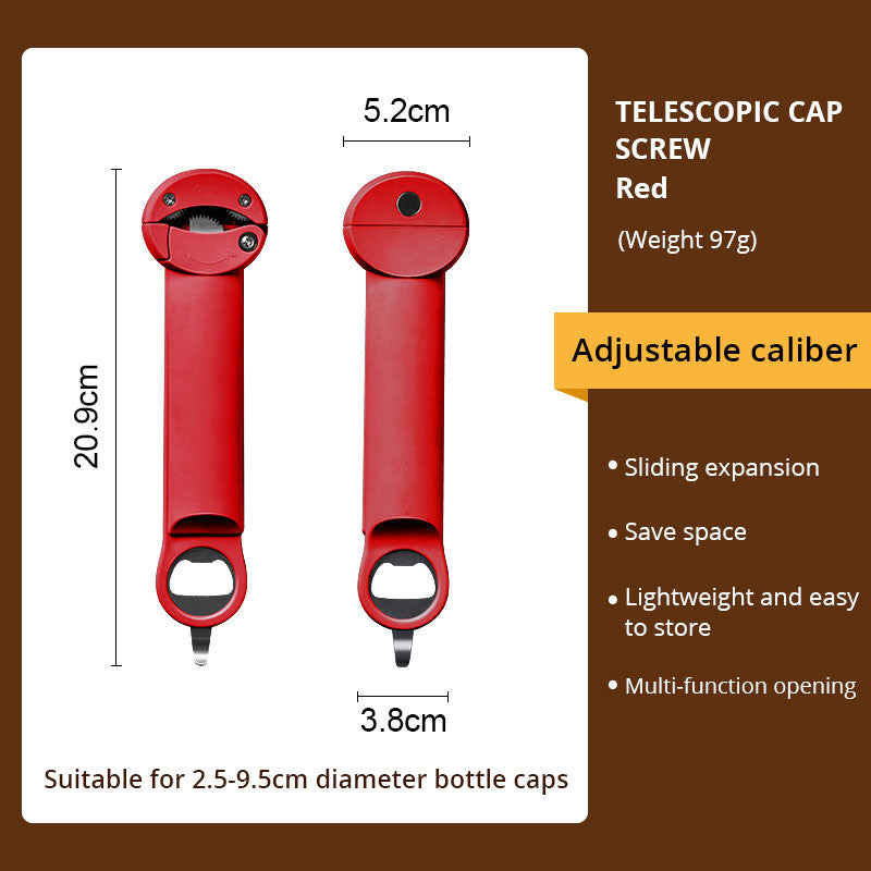 Stainless Steel Screw Cap Bottle Opener Glass Can Opener