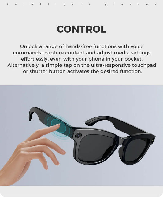 Bluetooth AI Camera glasses Bluetooth call voice assistant real-time translation 5-megapixel Camera stabilization