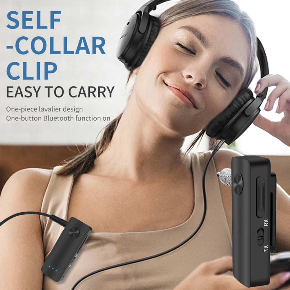 Bluetooth 5.3 Adapter Car Bluetooth Receiver Transmitter 2-in-1 Wireless Audio