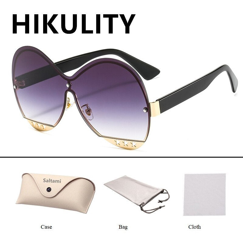 Fashion Hollowed Out Five-Star Medal Trend Sunglasses