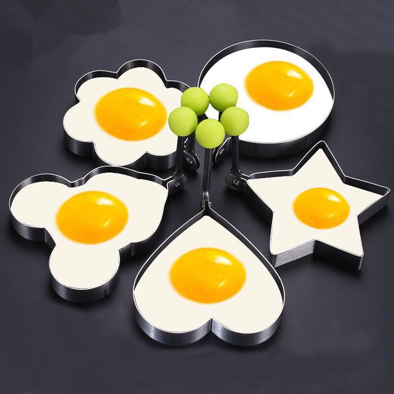 Stainless steel egg frying shapers