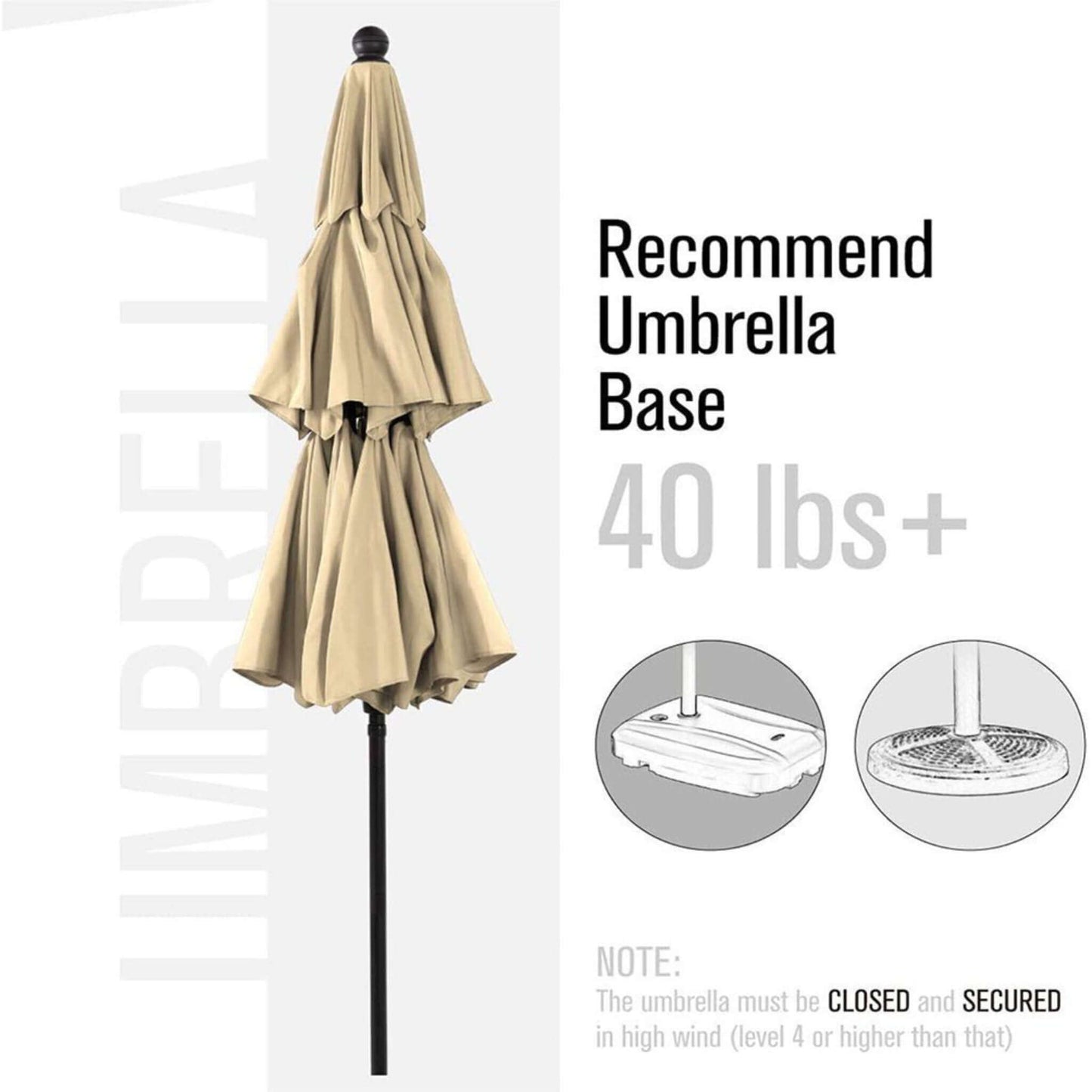 6PCS Outdoor Patio Bar Set Dining Table With Umbrella & Swivel Bar Stools (SAK53218)