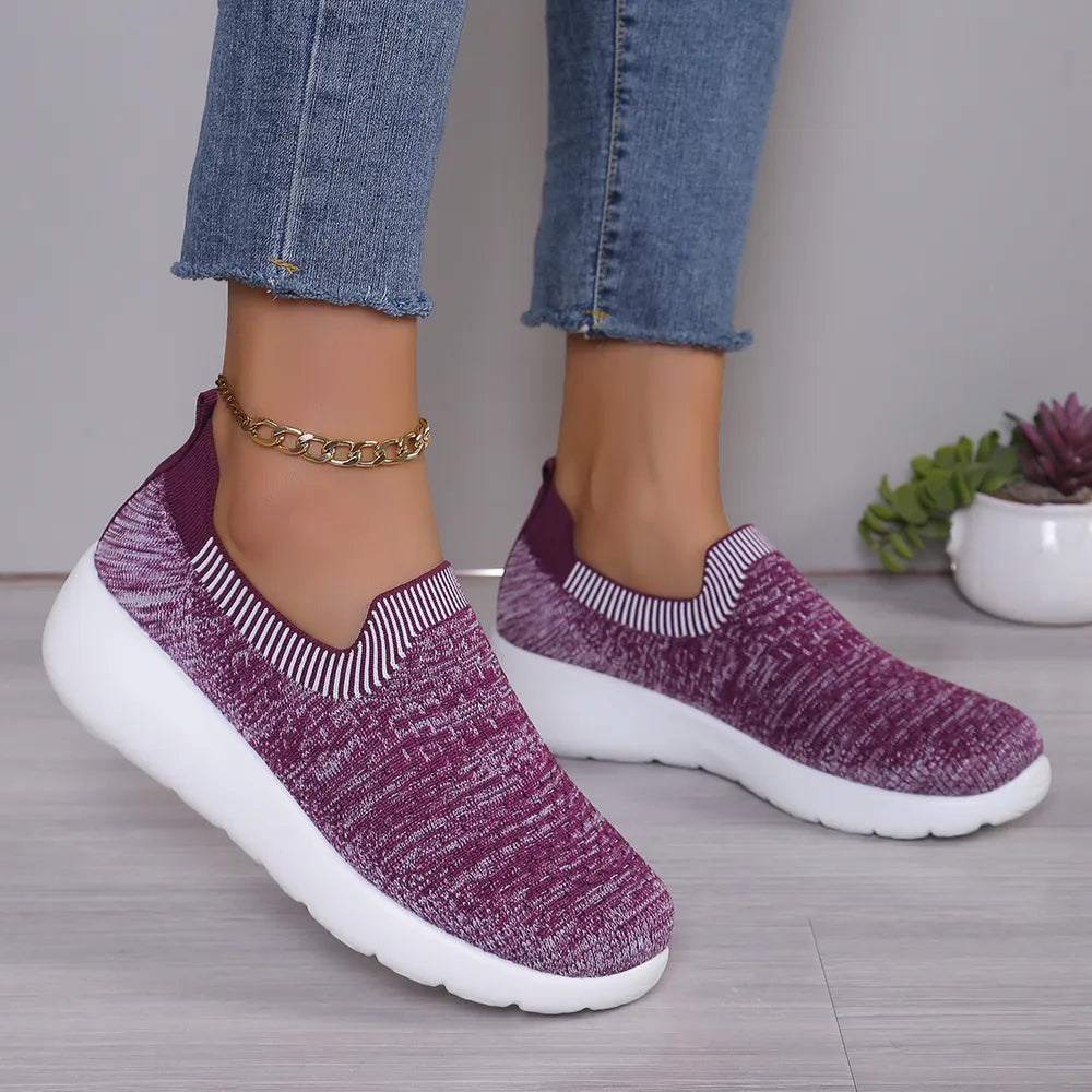 Breathable Round Toe Mesh Slip-On