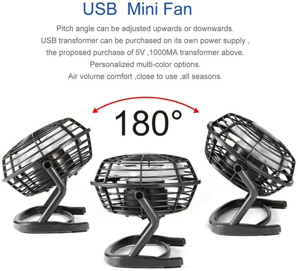 USB Powered Personal 5-Inch Desk Fan