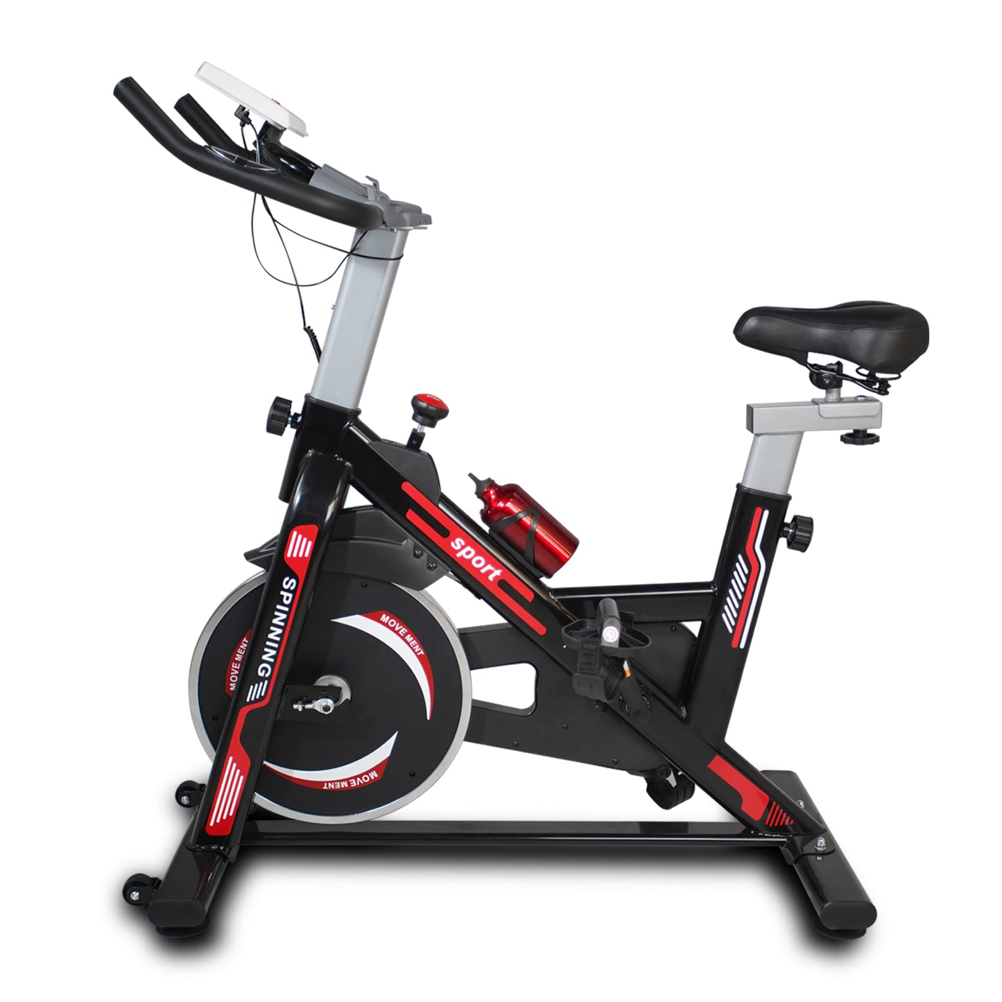 Exercise Bike Cycling Bike with Comfortable Seat Cushion Black+Red
