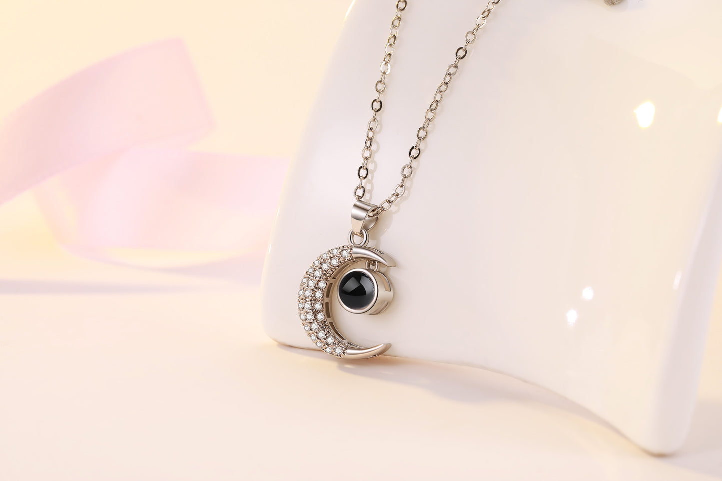 100 Languages I Love You Necklace Star Moon Necklace