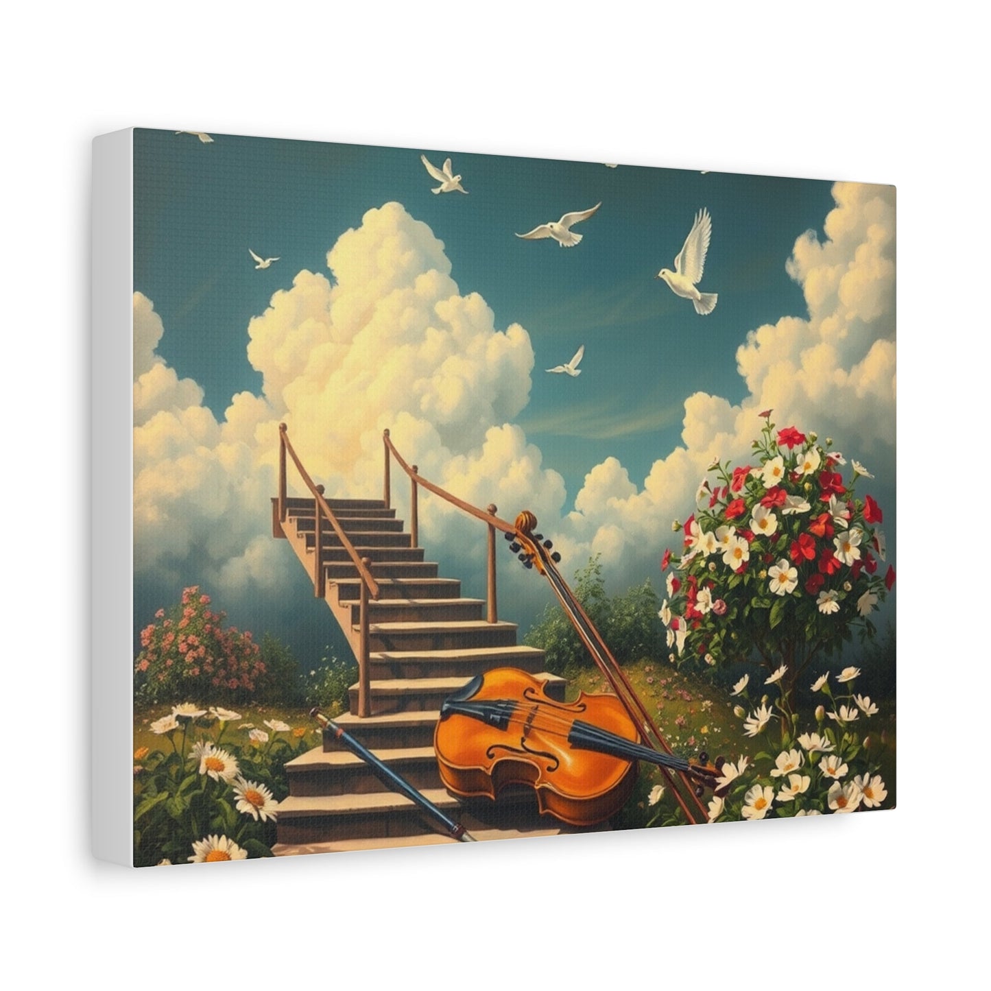 Stretched Canvas Art Print, Musical Scene, Home Decor, Gift for Music Lovers, Wall Art, Unique Artwork