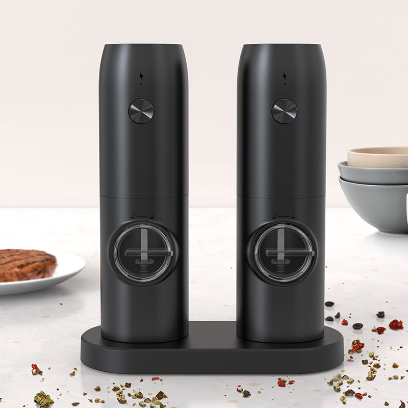 Pepper Grinder Kitchen Household Grinder Black Pepper Sea Salt Electric Grinder Base Charging Set