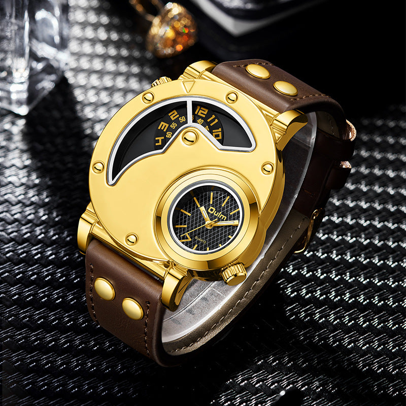 New Golden Dial Men's Multifunctional Watch
