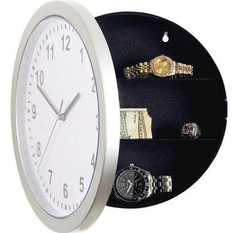 Hidden Safe Wall Clock with LED Display