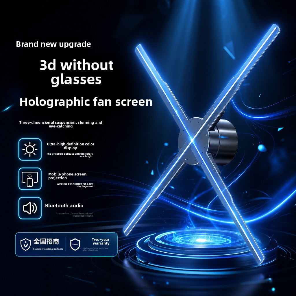3D Holographic Fan Projector with Smart Control