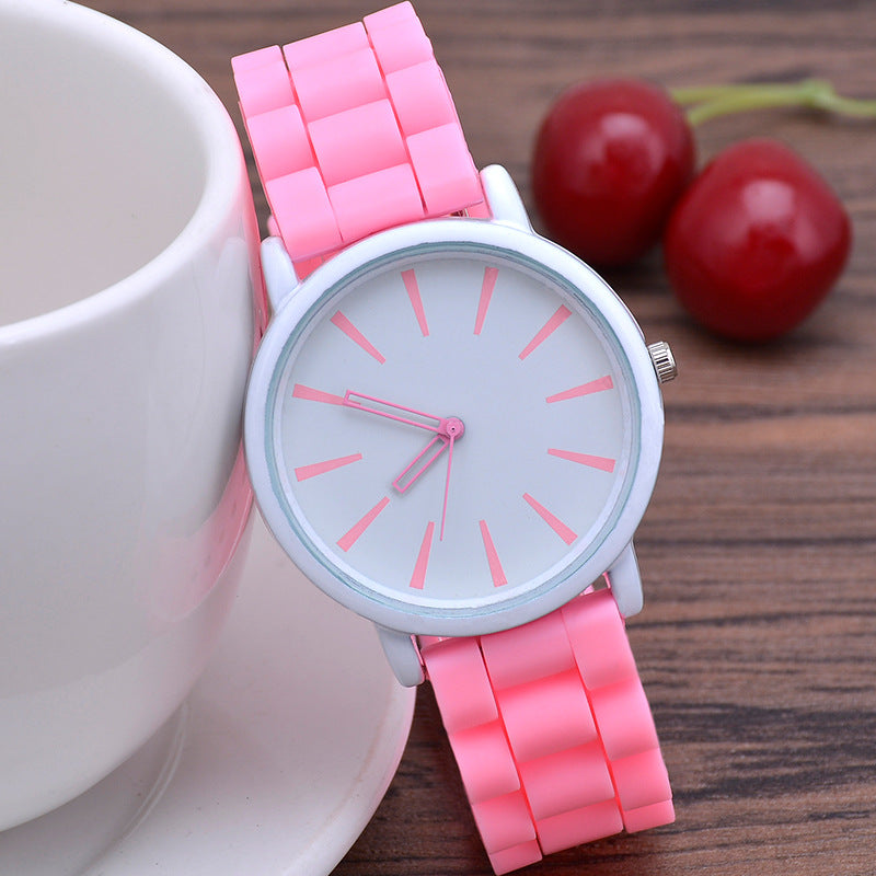 Thin Silicone Strap Ladies Quartz Watch