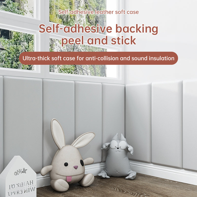 Adhesive Soft Leather Bags, Anti - collision Wall Panels, 2 - 8 pcs