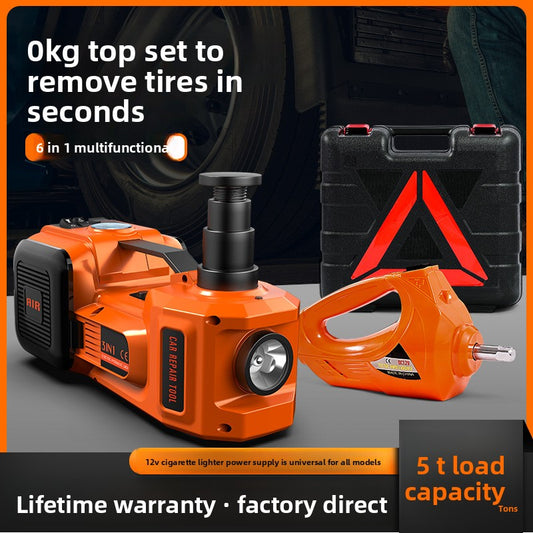12V Electric Hydraulic Jack with Wrench and Air Pump for Cars