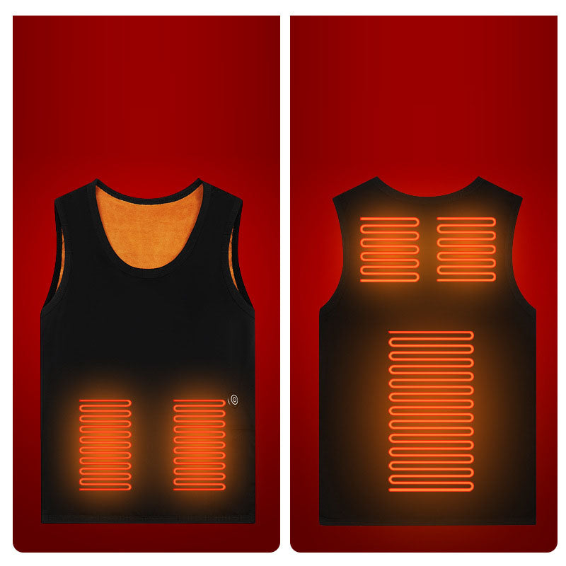 Heating vest, cross border vest, five zone heating vest, unisex electric heating vest