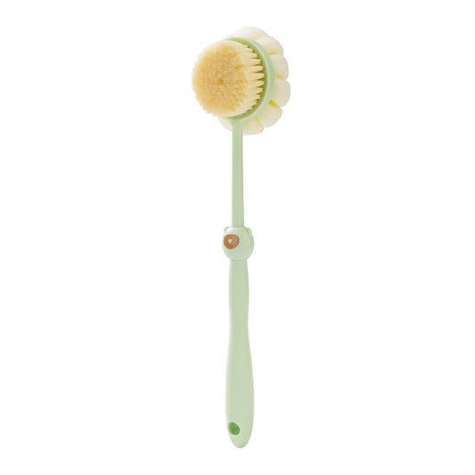 Bathing Brush (Green) Back Scrubbing, No Need To Ask For Help. Long-Handled Brush With Soft Bristles, Double-Sided Bathing Brush. A Perfect Tool For Scrubbing The Back