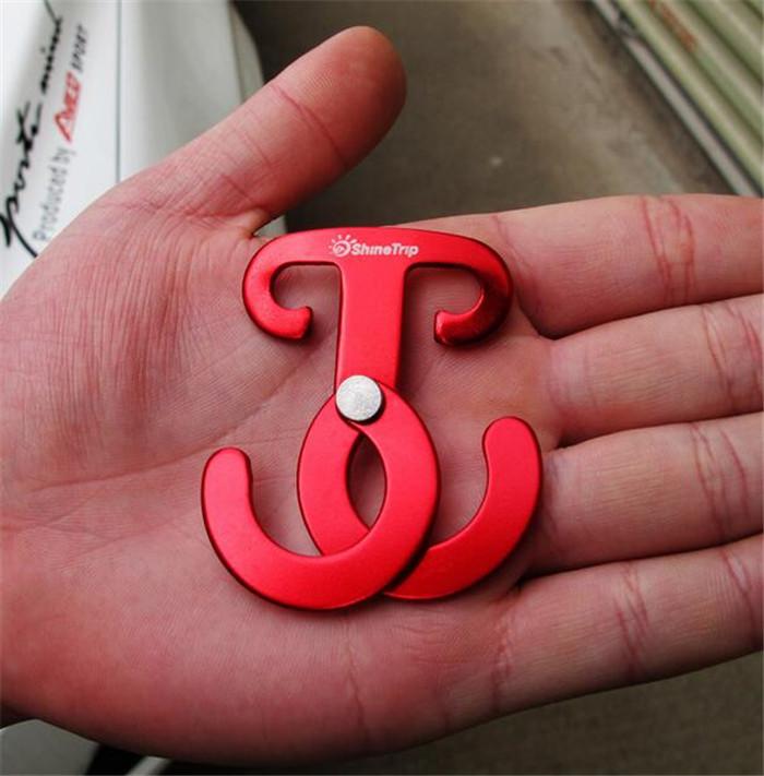 5PCS Aluminum Rope Hangers Multifunction Outdoor Camping Tent line Tool Paracord Rope Buckles