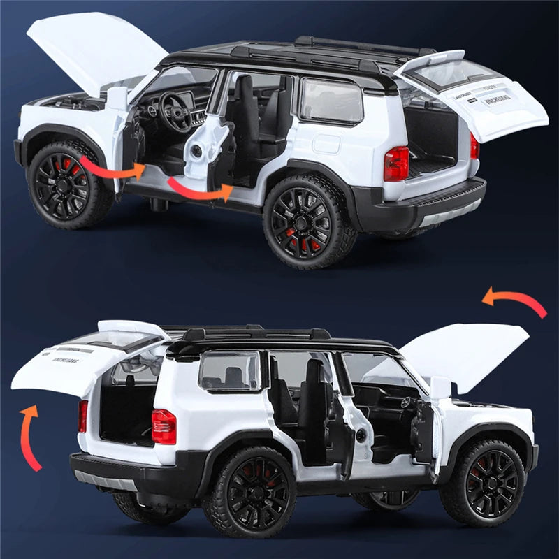 1: 32 Toyota Car Model alloy sound and light simulation SUV domineering off-road vehicle