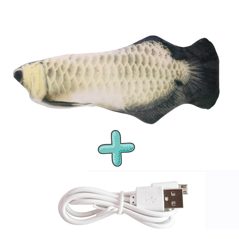 USB Charger Toy Fish Moving Electric Floppy Fish Realistic Pet Chew Bite cat dog toy