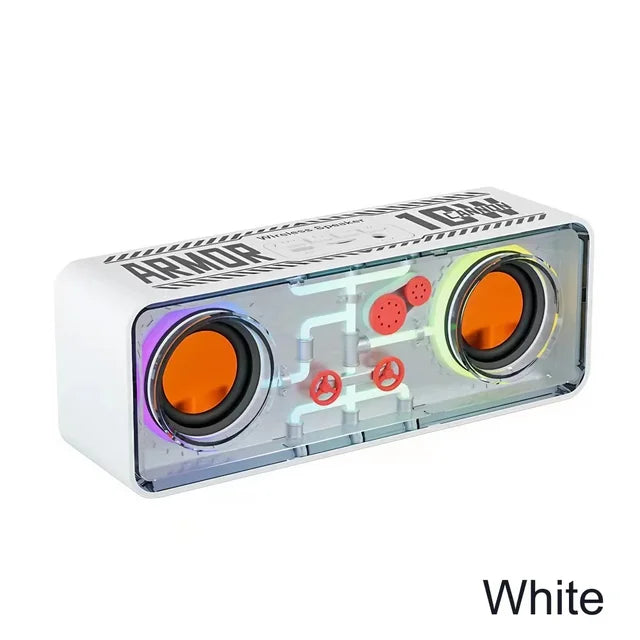 Bass Vibro-sound Dual Speakers Transparent Mechanical Wireless Bluetooth Speakers