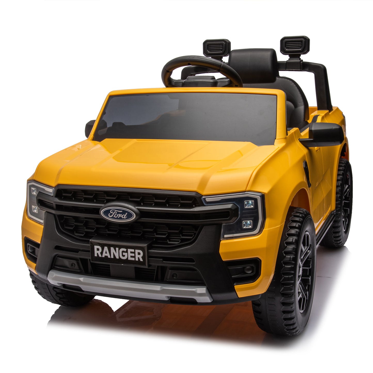 12V Kids Ride On Car W/Parents Remote Control,Licensed Ford Ranger,2WD,Rear wheel suspension,Low Start,Headlight,Horn,MP3,Bluetoooth