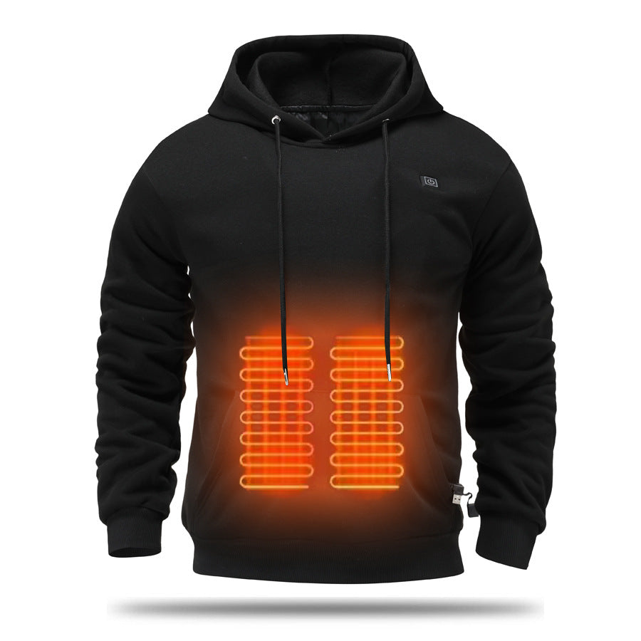 Hooded Heating Sweatshirt USB Heating Sweatshirt Warm Outdoor Electric Heating