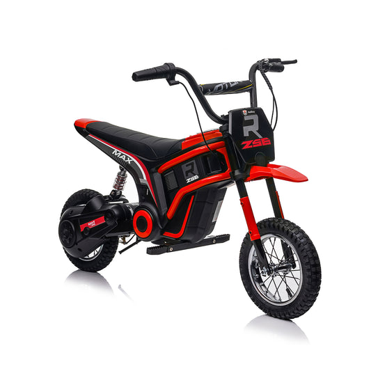 Speed up to 14.29MPH 24V Electric Kid Motorcycle off-road vehicle large front & rear suspension