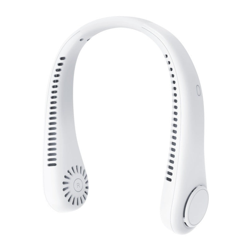 USB Rechargeable Hanging Neck Fan 3-Speed Quiet Bladeless Portable Fan for Outdoor