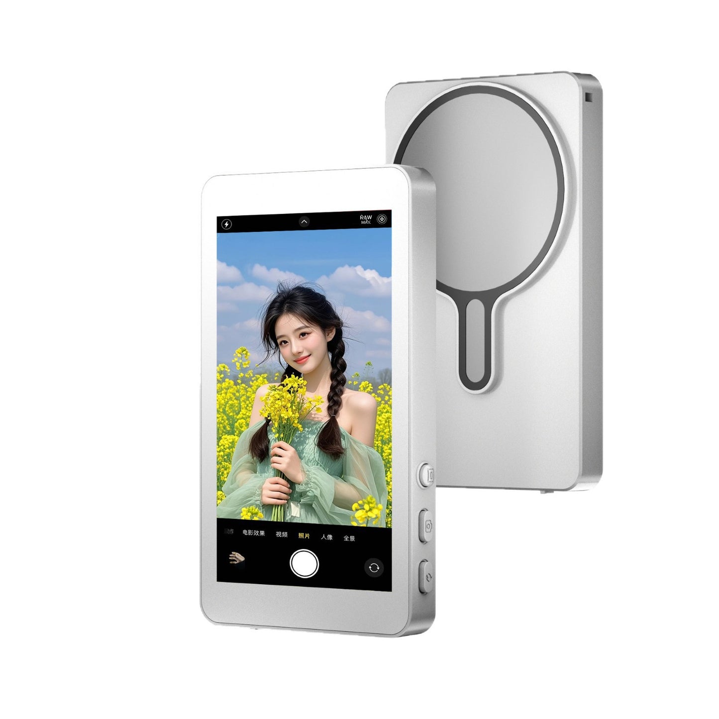 Rear Selfie Display with Touch Screen