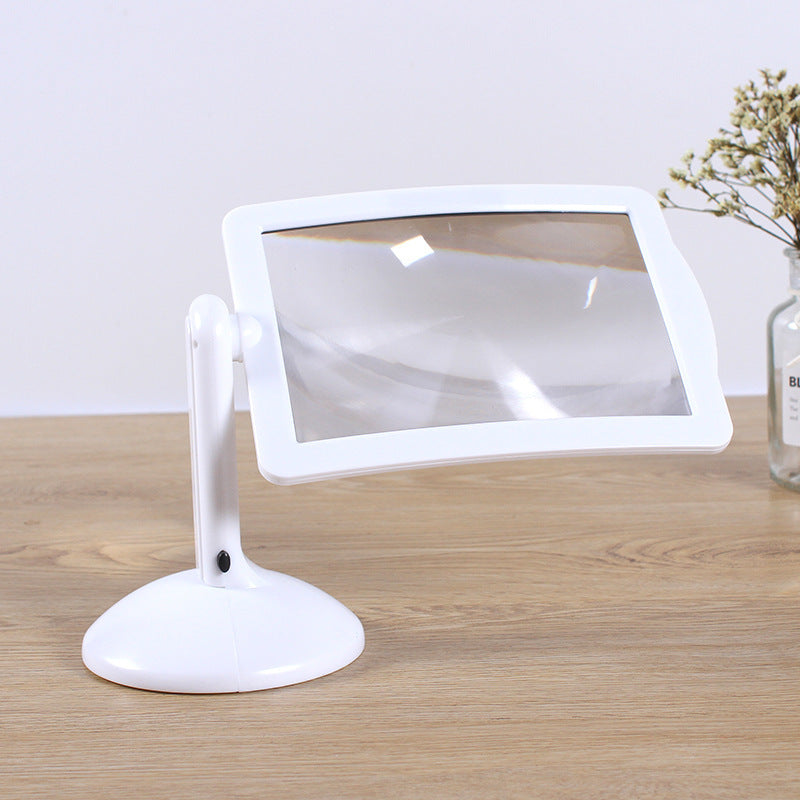 Screen Shaped Magnifier 360 Degree Rotating Bracket Desktop Magnifying Glass with LED Lights