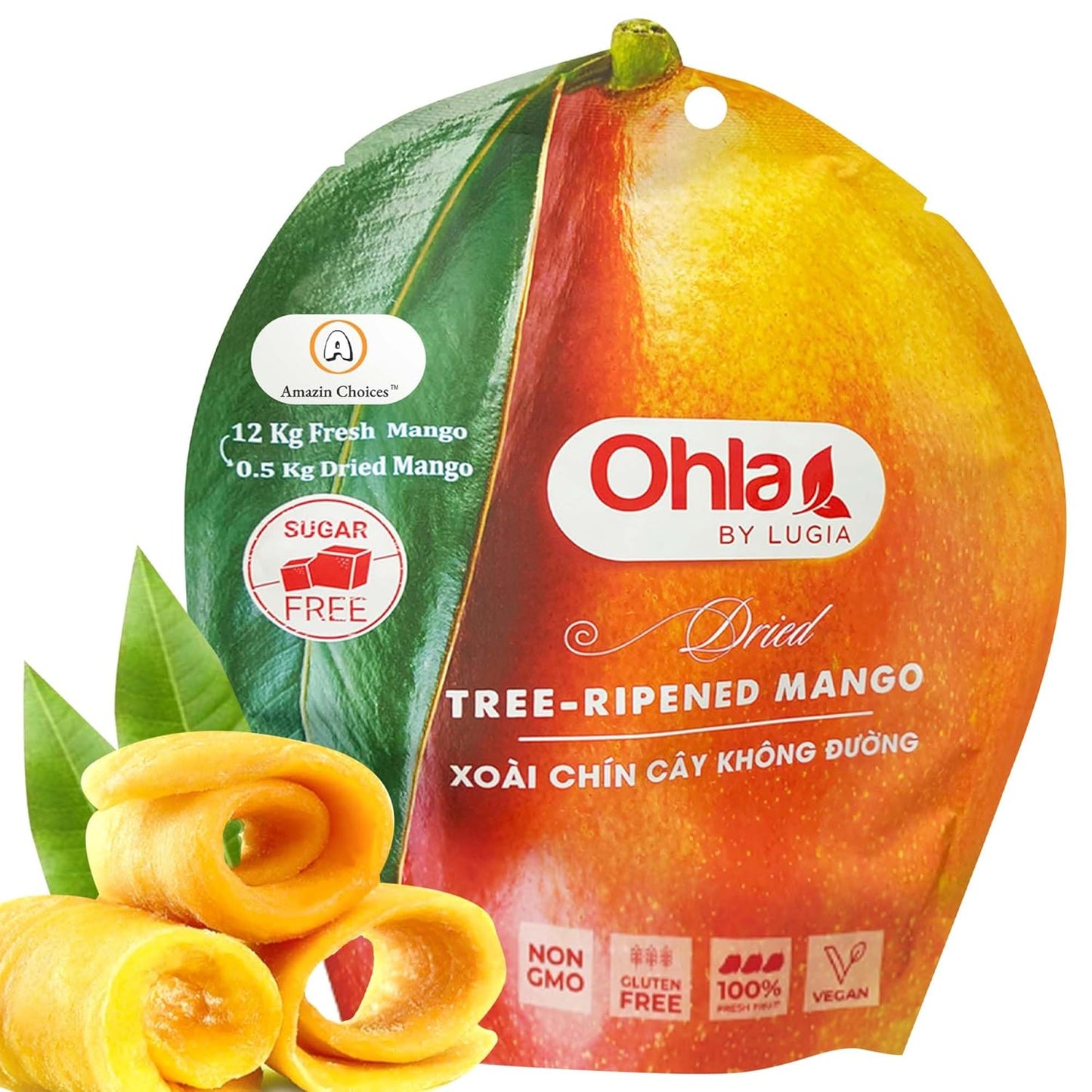 Amazin Choices Dried Tree-Ripened Mangoes, 7.05oz.