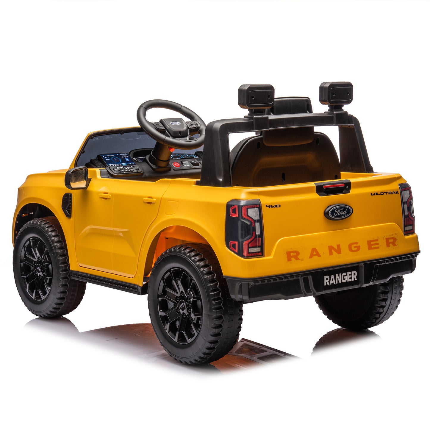 12V Kids Ride On Car W/Parents Remote Control,Licensed Ford Ranger,2WD,Rear wheel suspension,Low Start,Headlight,Horn,MP3,Bluetoooth