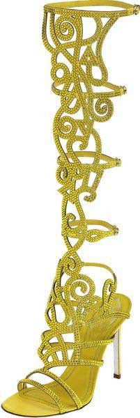 Suede hot diamond laser hollowed out Roman sandals