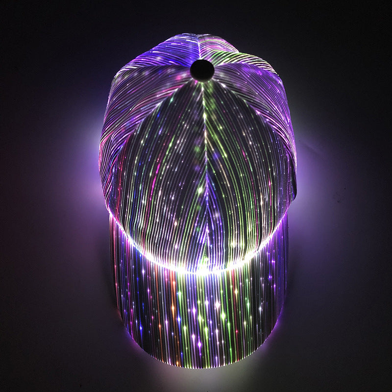 LED Fiber Optic Light-Up Flashing Hat