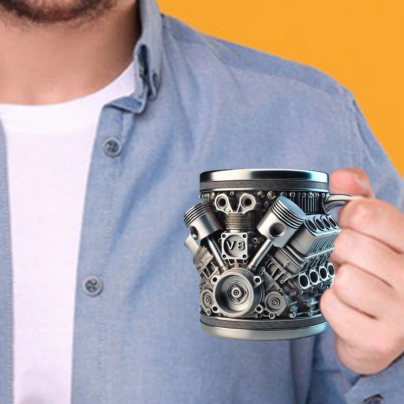 3D Engine Stainless Steel Mug