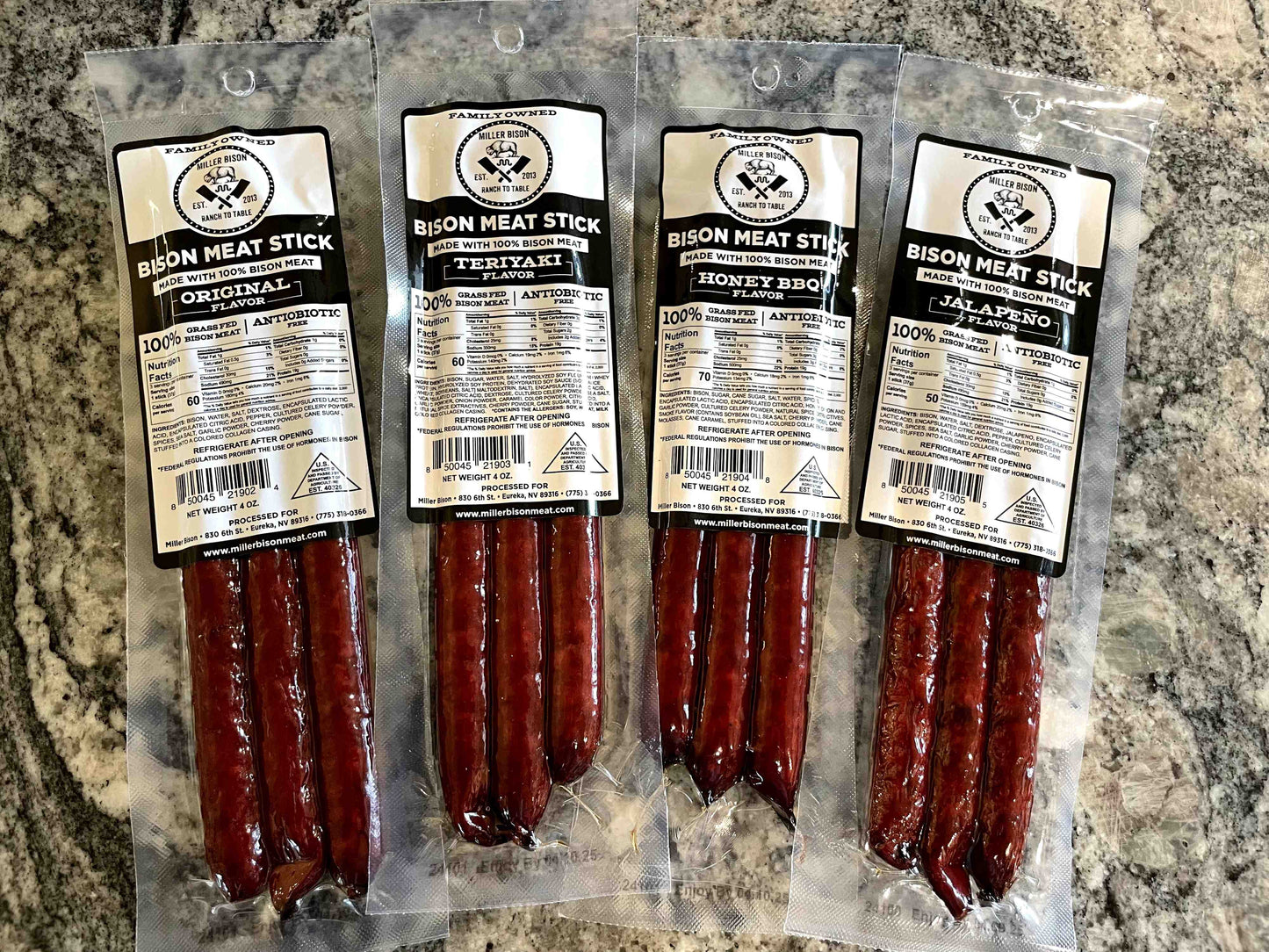 Buffalo Bison Meat Sticks Pack