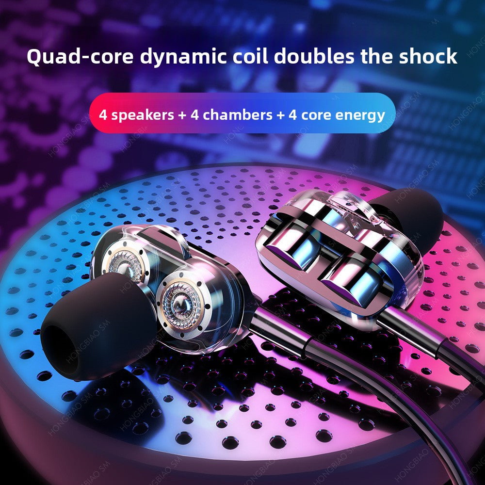 Quad-Core Heavy Bass Earphones