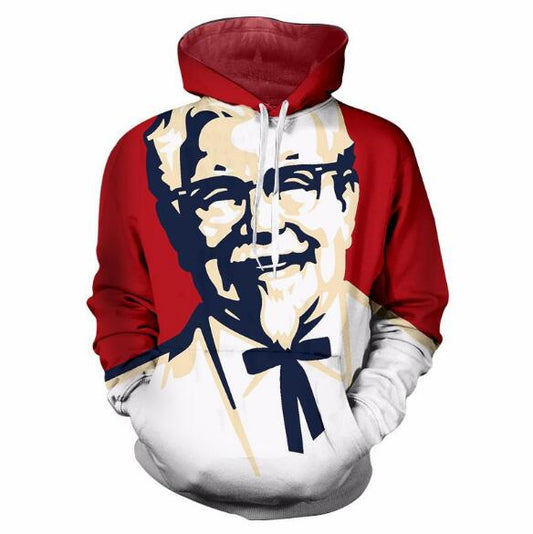 3D Fried Chicken Man Hoodie
