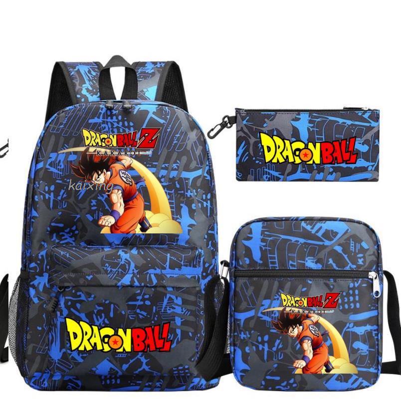 Dragon Ball Backpack Shoulder Bag Travel Bag 3-Piece Set