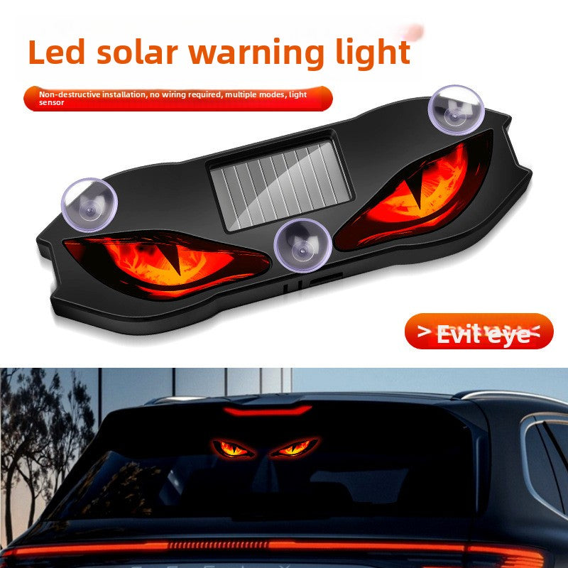 Solar Powered Car Devil Eye Ambient Warning Light