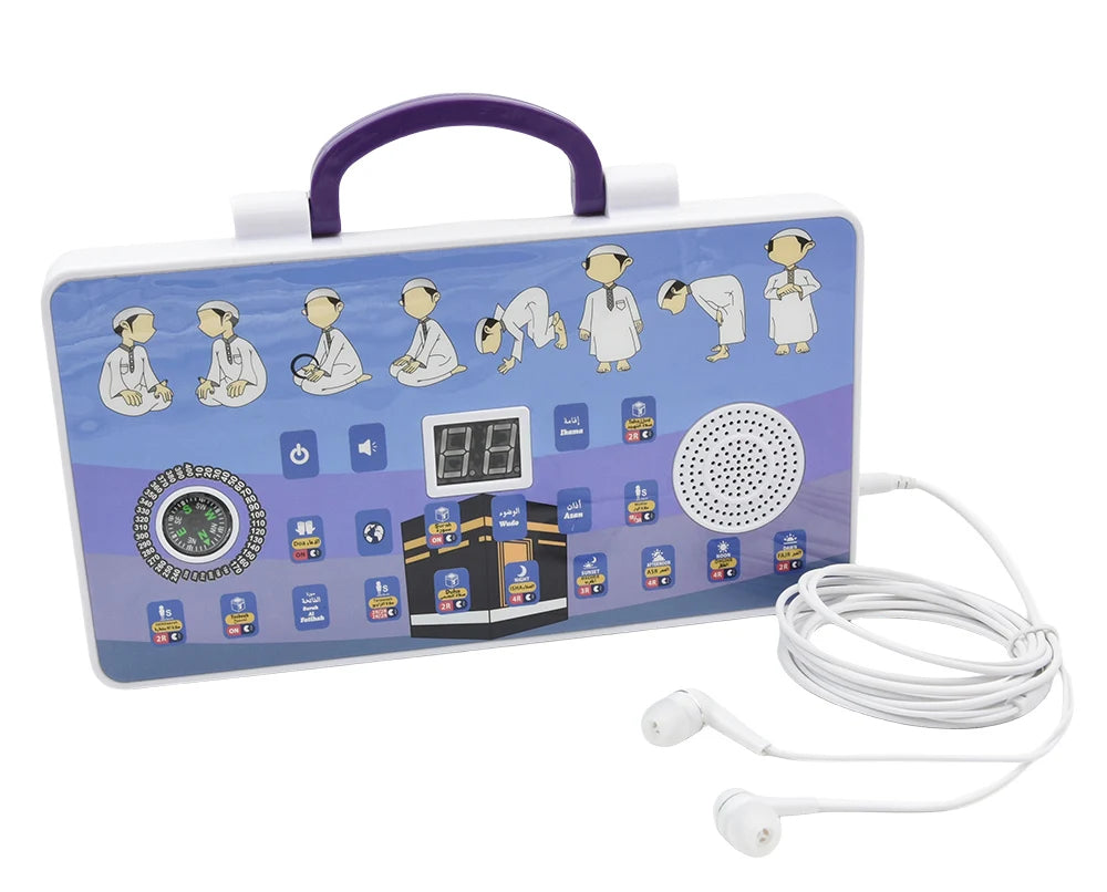 Islamic Interactive Prayer Rug Carpet for Children Worship Salat Musallah Praying Mats Electronic Digital Speaker Box