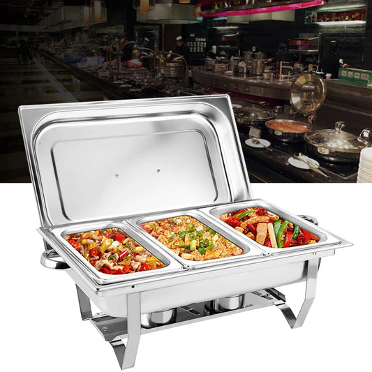 3L Stainless Steel Silver Catering Warmer Set For Buffet Catering