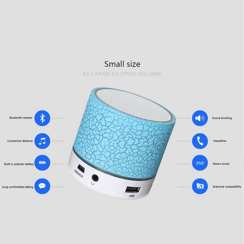 LED Bluetooth Speaker Mini Speakers Hands Free Portable Wireless Speaker With TF Card Mic USB Audio Music Player