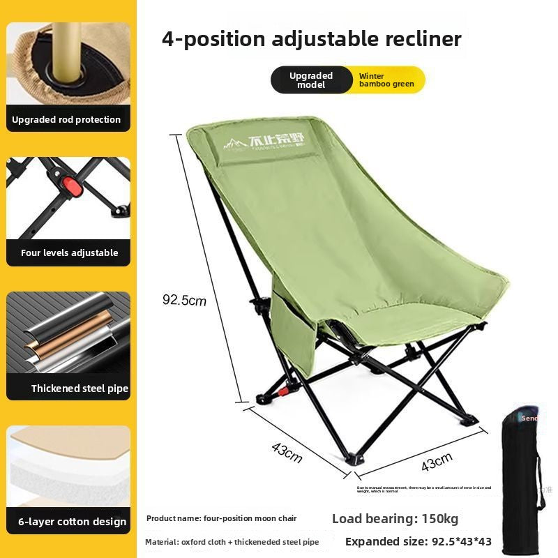 Adjustable Padded Portable Folding Chair for Outdoor Camping