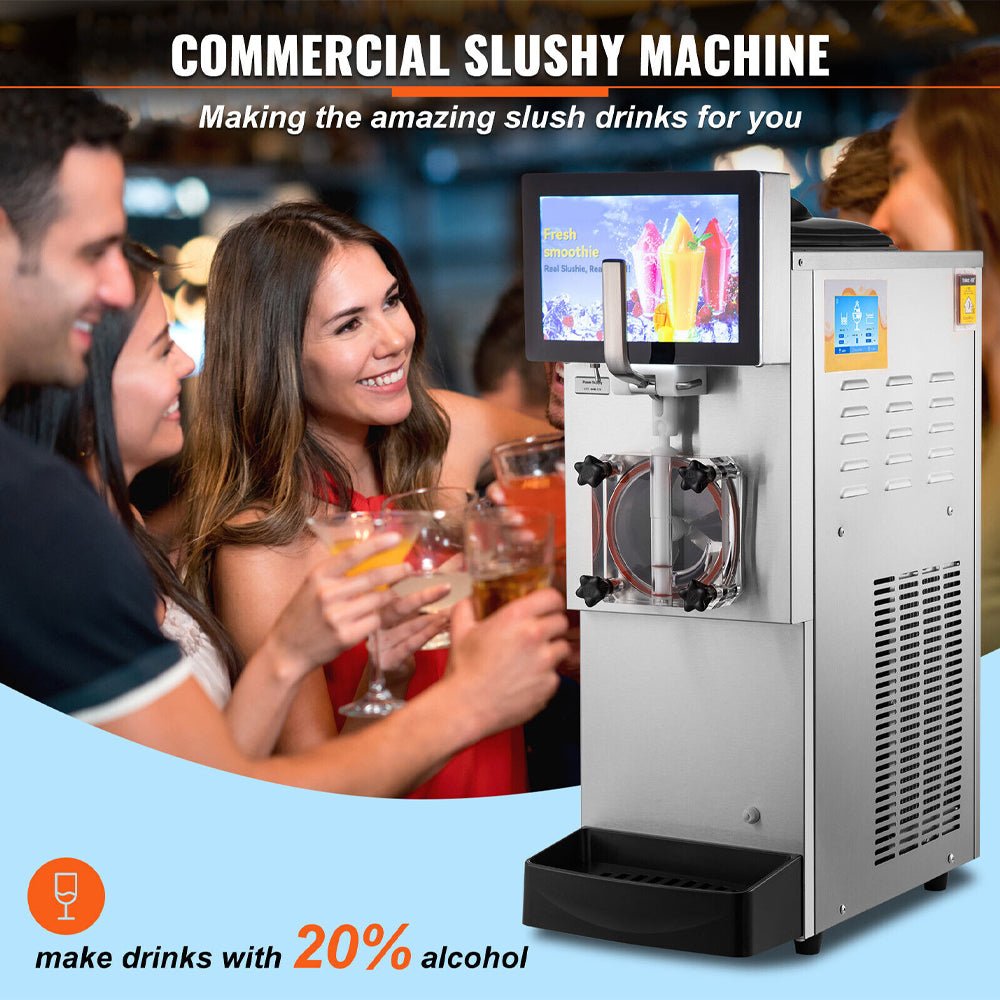 8L Commercial Single Frozen Margarita Ice Slushy Drink Maker Machine, 1050W (97420618)