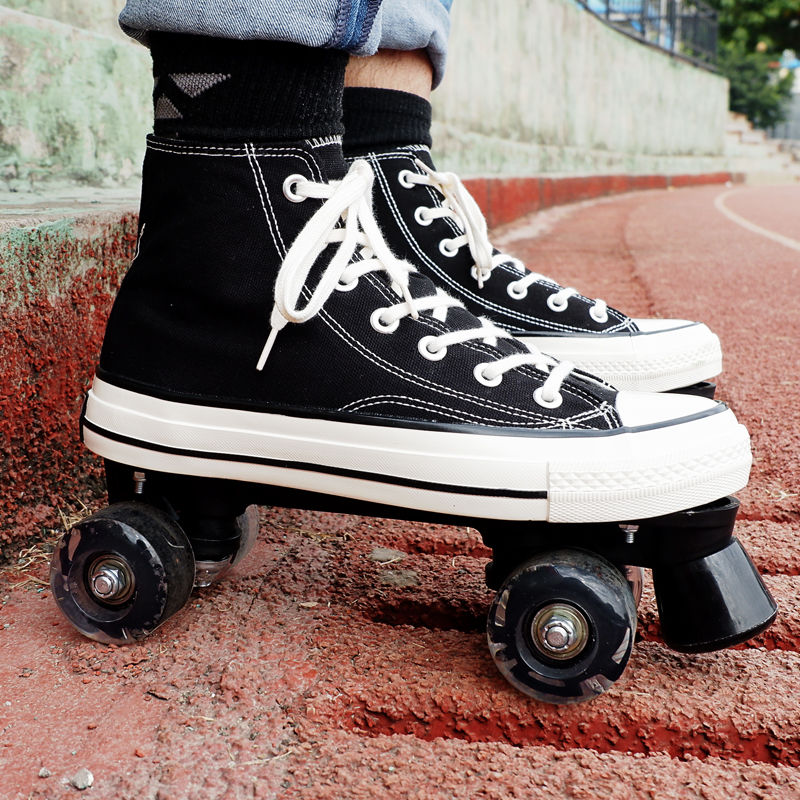 Canvas Roller Skates 4-wheels Sneakers