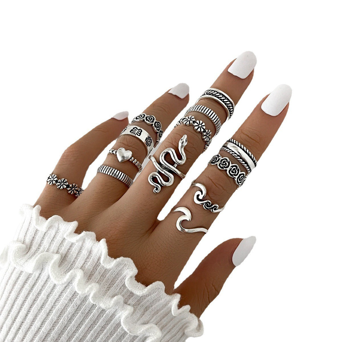 Geometric Joint Rings 13 Pcs Set