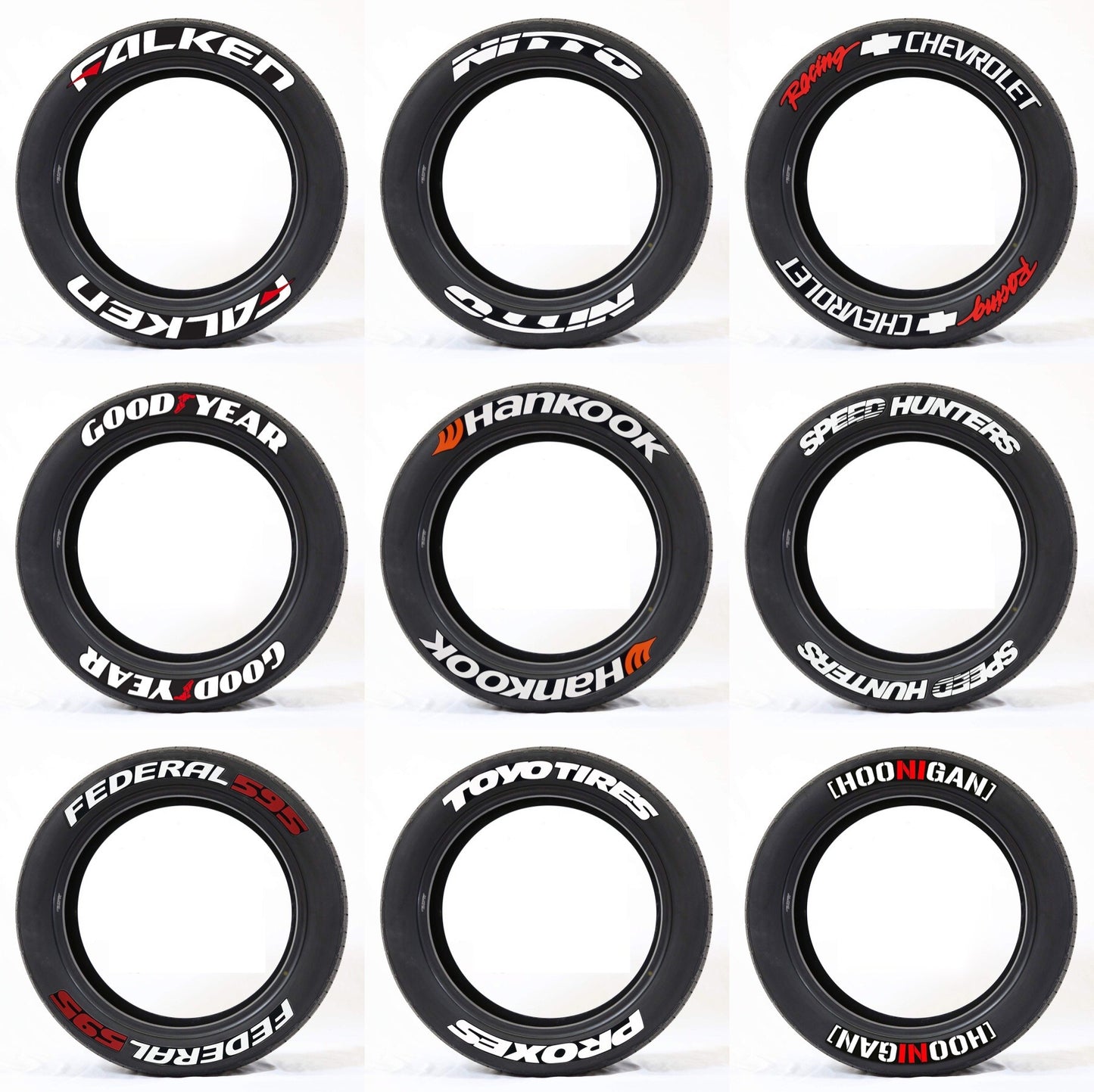 3D Car Tire Stickers, Tire Letter Stickers