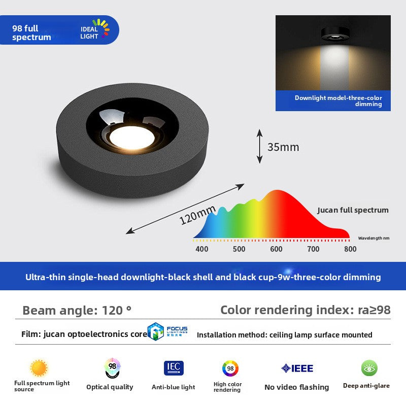 thin Surface-mounted Anti-glare LED Spotlight